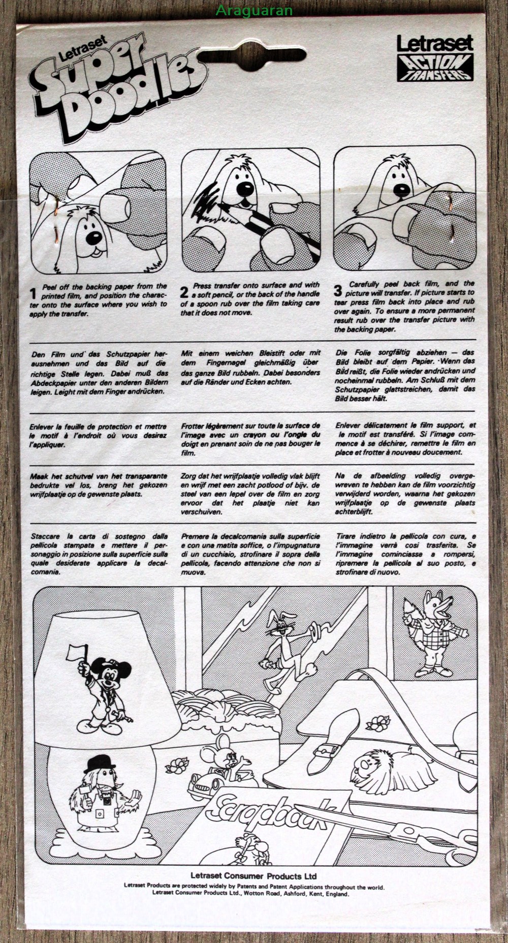 Décalcomanies - Letraset - Super Doodles - Blanche neige et les 7 nains - Simplet divers decorations magnets autocollants decalcomanies letraset super doodles blanche neige et les 7 nains simplet