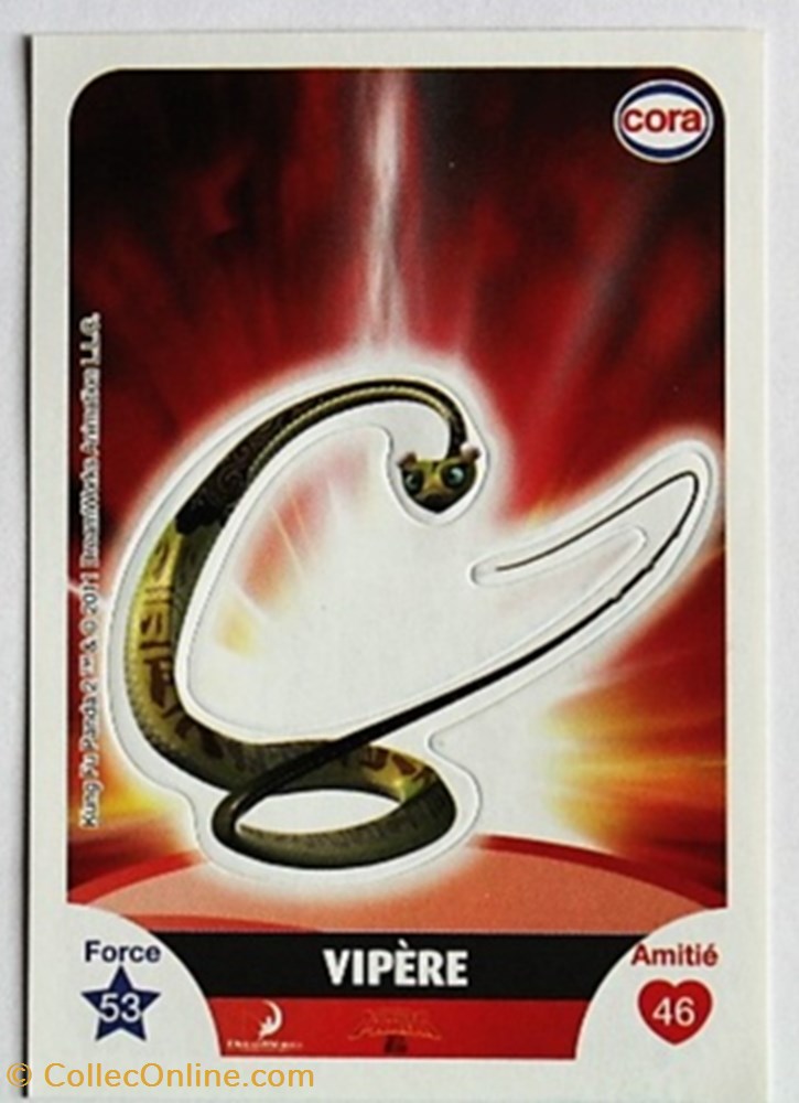 jeux jouets jeu de carte collectionner dreamworks cora 2011 s017 kung fu panda vipere