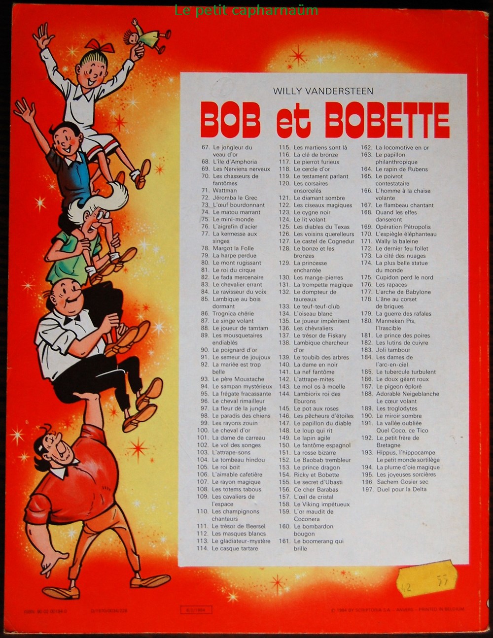 livres bd revues bandes dessinees bob et bobette 3eme serie 110 les champignons chanteurs reed 1984