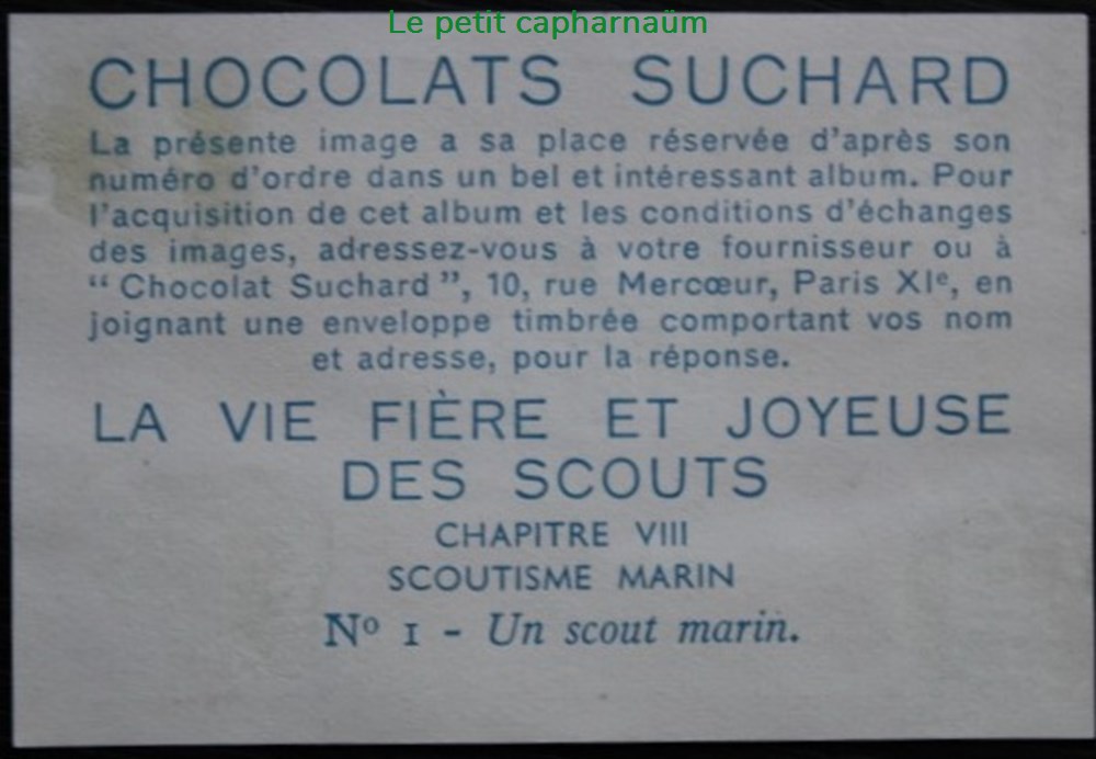 documents anciens chromos images alimentaires image chromo la vie fiere et joyeuse des scouts viii 01 un scout marin