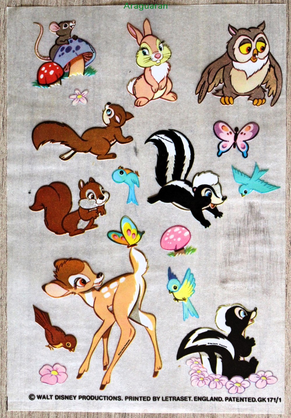 divers decorations magnets autocollants decalcomanies decorama letraset actions transfers storytime walt disney bambi