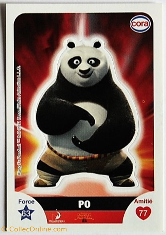 Dreamworks Cora 2011 - S058 - Kung Fu Panda - Po jeux jouets jeu de carte collectionner dreamworks cora 2011 s058 kung fu panda po