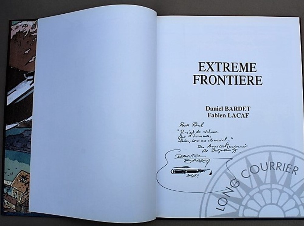Album - Extrême frontière - EO 1997 dédicacée 3 livres bd revues bandes dessinees album extreme frontiere eo 1997 dedicacee
