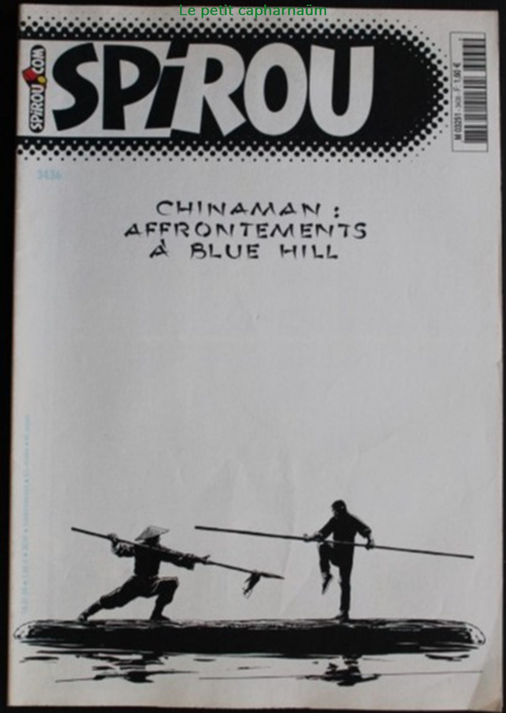 Spirou - 3436 - Couverture : Chinaman livres bd revues spirou 3436 couverture chinaman