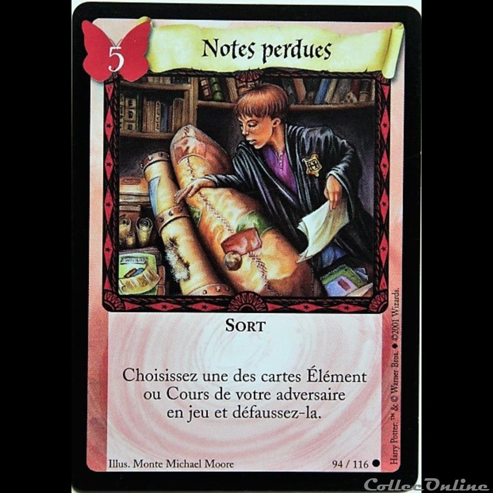 TCG Harry Potter - Set de base - 094 - Notes perdues - Commune jeux jouets jeu carte collectionner tcg harry potter set de base 094 notes perdues commune