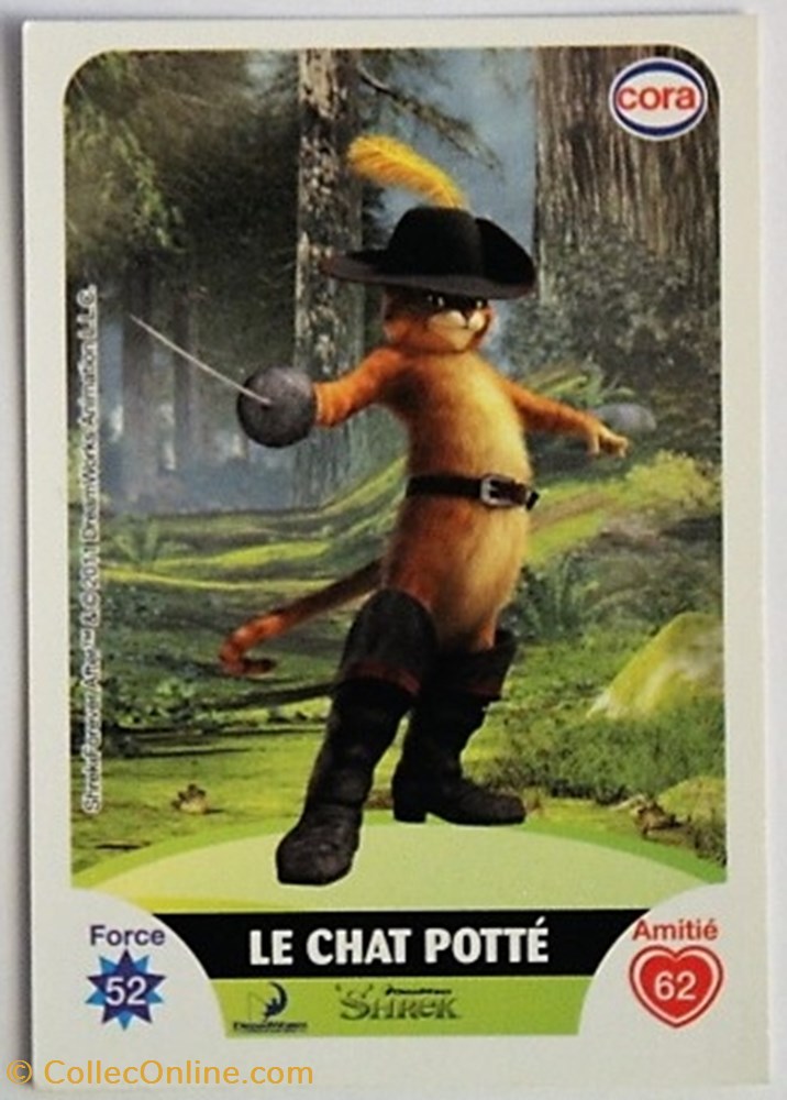 Dreamworks Cora 2011 - C019 - Shrek - Le chat potté jeux jouets jeu de carte collectionner dreamworks cora 2011 c019 shrek le chat potte