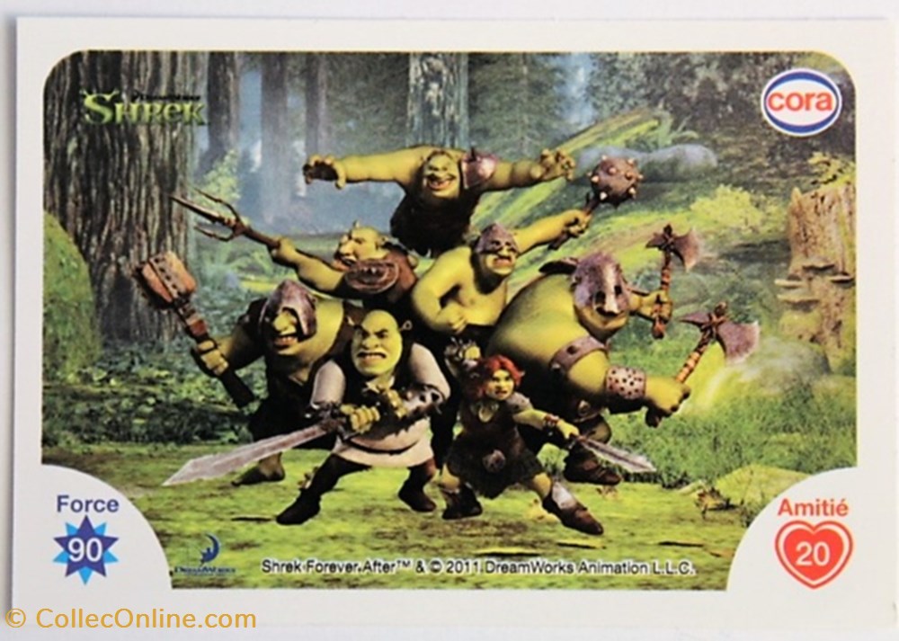 Dreamworks Cora 2011 - C090 - Shrek jeux jouets jeu de carte collectionner dreamworks cora 2011 c090 shrek