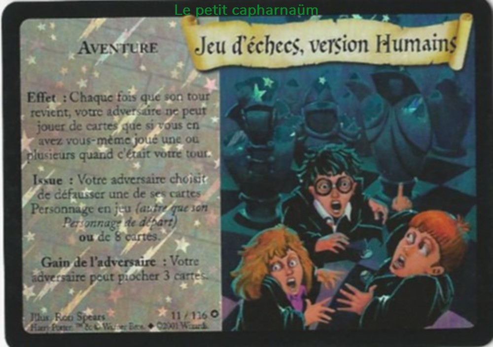 jeux societe jouets carte collectionner tcg harry potter set de base 011 jeu echecs version humains rare brillante