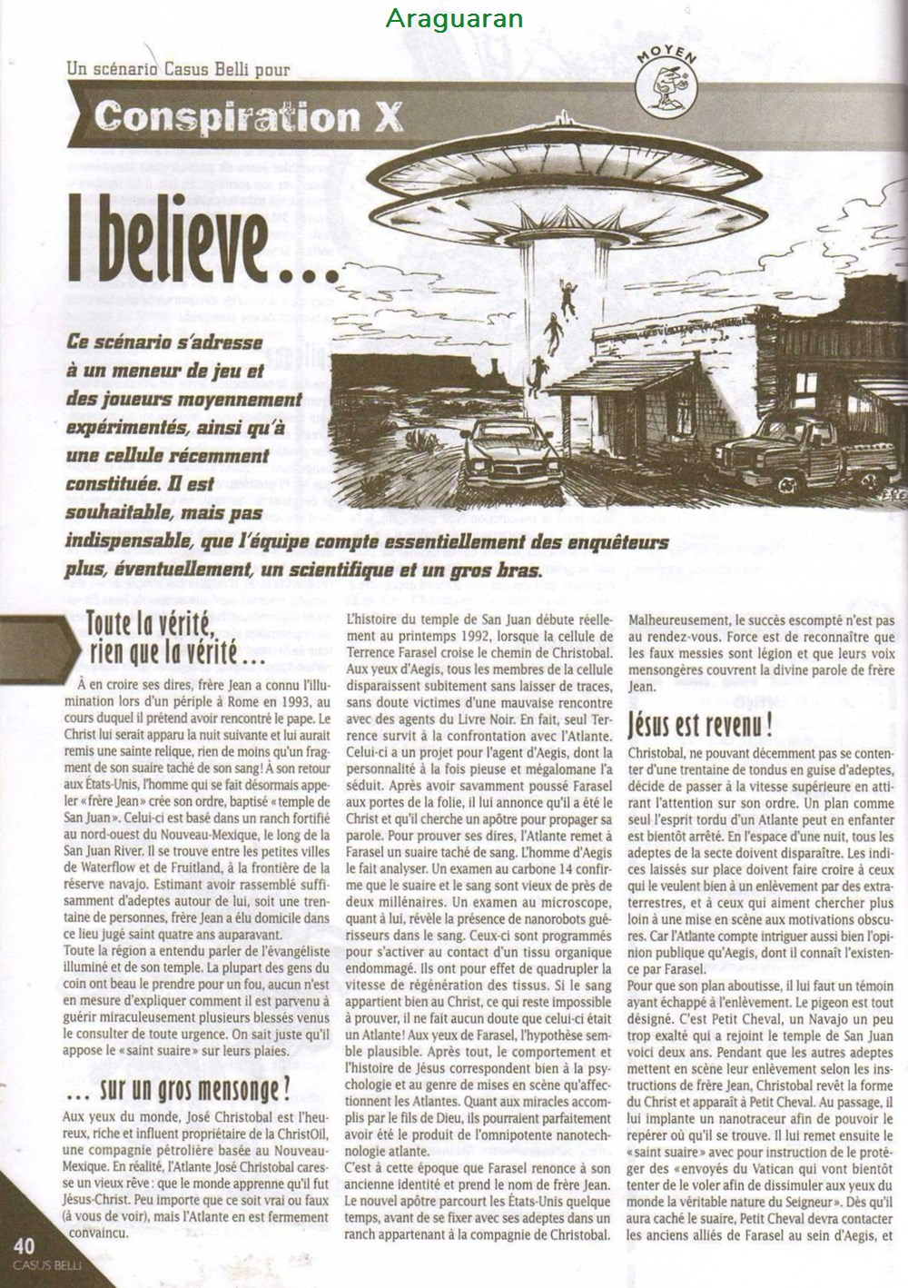 Scénario - Conspiration X - l believe... jeux de societe jouets roles scenario conspiration x l believe