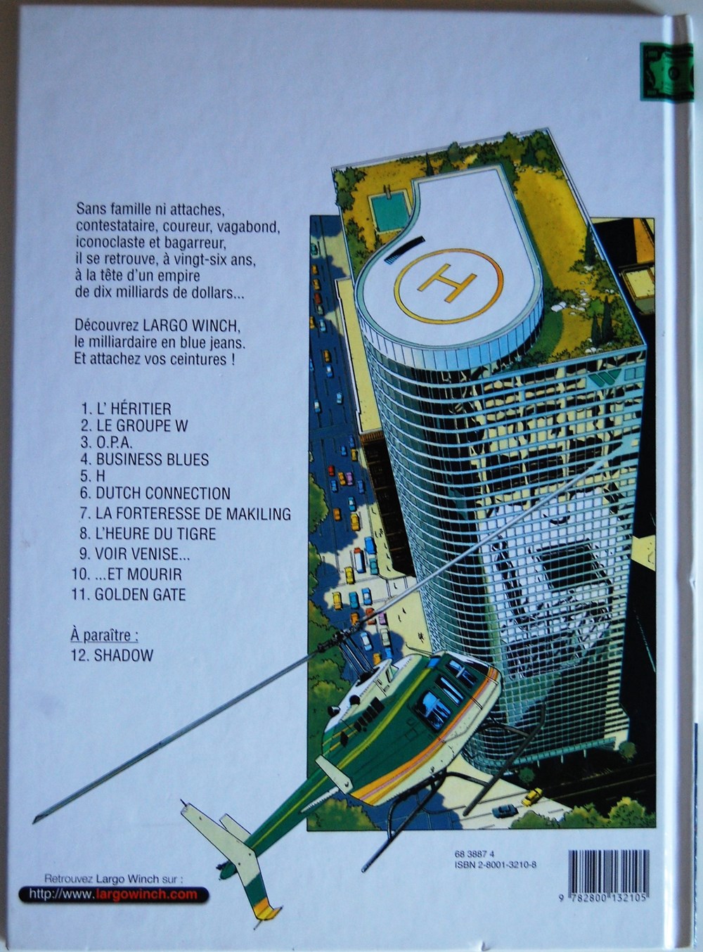 Largo Winch - 01 - L'héritier - Rééd. 2001 livres bd revues bandes dessinees largo winch 01 heritier reed 2001