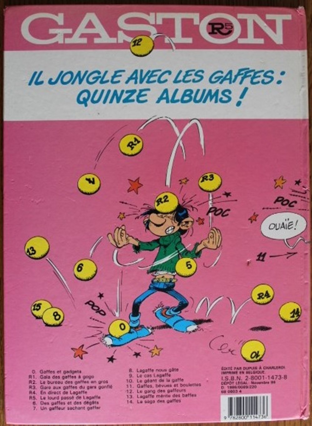 Gaston - R5 - Le lourd passé de Lagaffe - EO 1986 livres bd revues bandes dessinees gaston r5 le lourd passe de lagaffe eo 1986