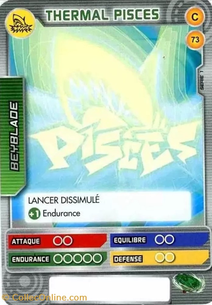 TCG Beyblade - 073/160 - Thermal Pisces jeux jouets jeu carte collectionner tcg beyblade 073 160 thermal pisces