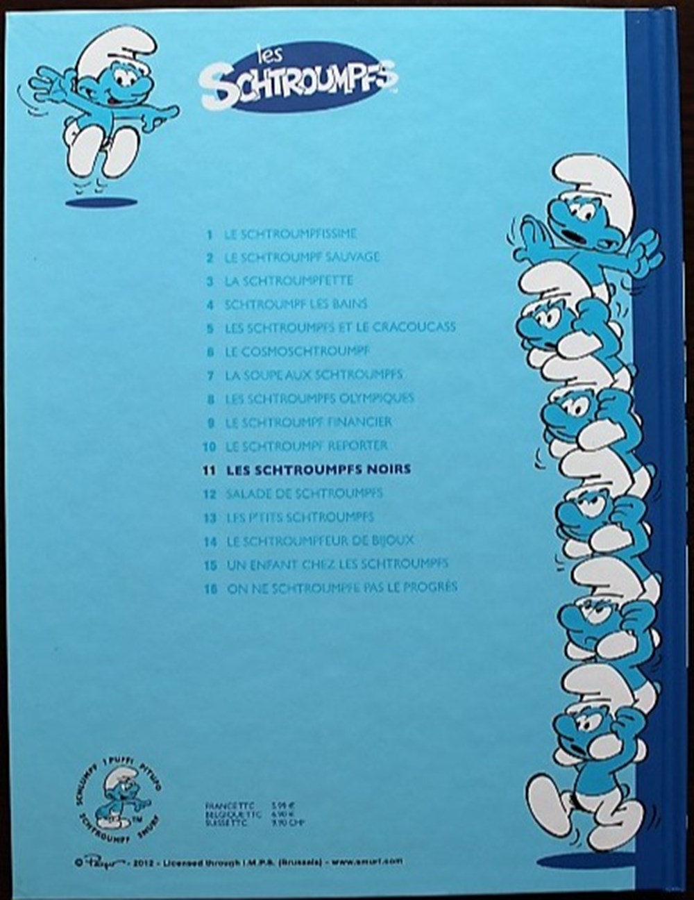 Les schtroumpfs - 01 - Les schtroumpfs noirs - Rééd. 2012 livres bd revues bandes dessinees les schtroumpfs 01 les schtroumpfs noirs reed 2012