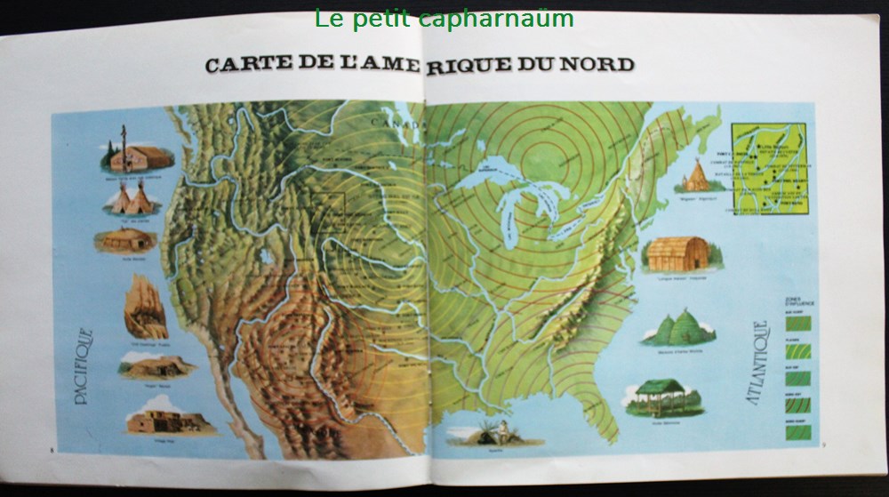 Sur la piste des indiens - Album collecteur d'images Coop 1976 5 documents anciens chromos sur la piste des indiens album collecteur images coop 1976