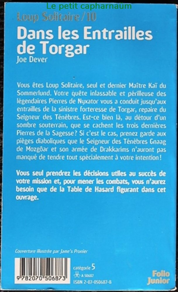 LDVELH - Loup solitaire - 10 - Dans les entrailles de Torgar jeux societe jouets livre dont vous etes heros ldvelh loup solitaire 10 dans les entrailles de torgar