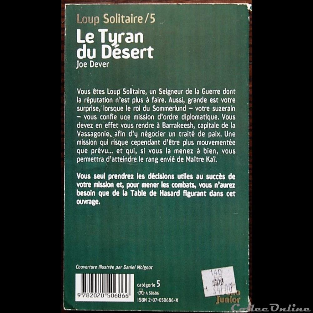 LDVELH - Loup solitaire - 05 - Le tyran du désert jeux societe jouets livre dont vous etes heros ldvelh loup solitaire 05 le tyran du desert