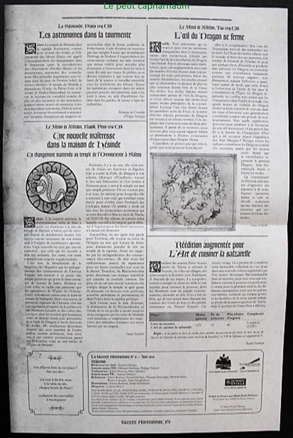 jeux societe jouets roles jeu de role oeil noir 5 l la gazette aventurienne n 0