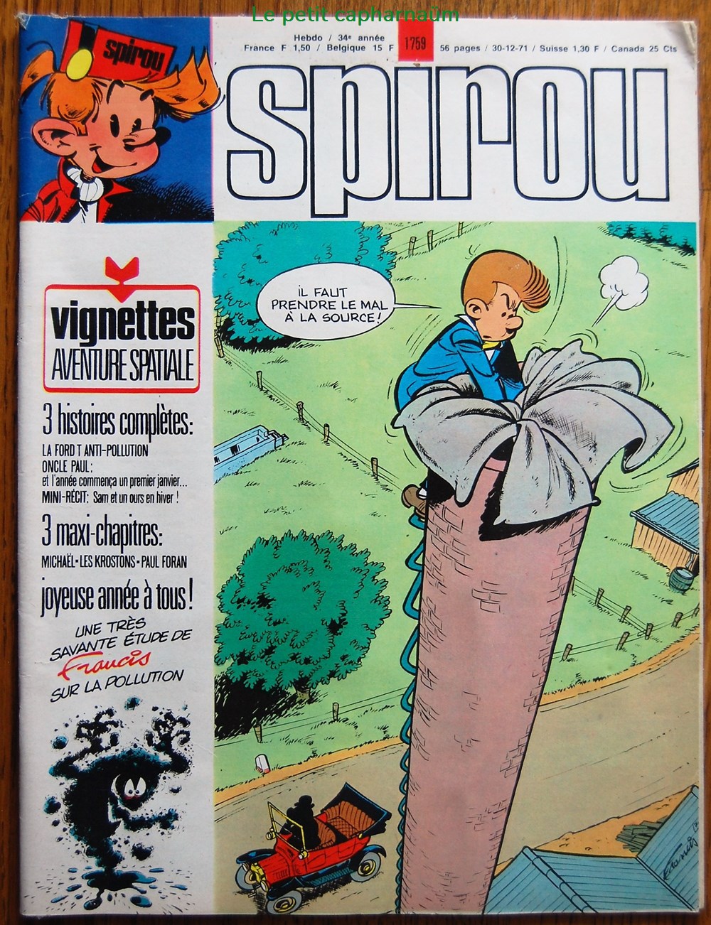 Spirou - 1759 - Couverture : Marc Lebut et son voisin livres bd revues spirou 1759 couverture marc lebut et son voisin