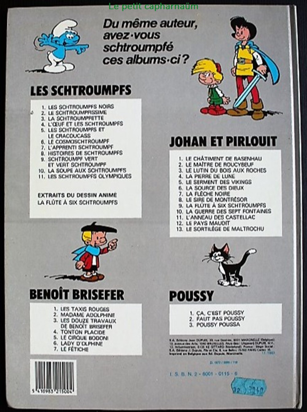 Les schtroumpfs - 08 - Histoires de schtroumpfs - Rééd. 1983 livres bd revues bandes dessinees les schtroumpfs 08 histoires de schtroumpfs reed 1983