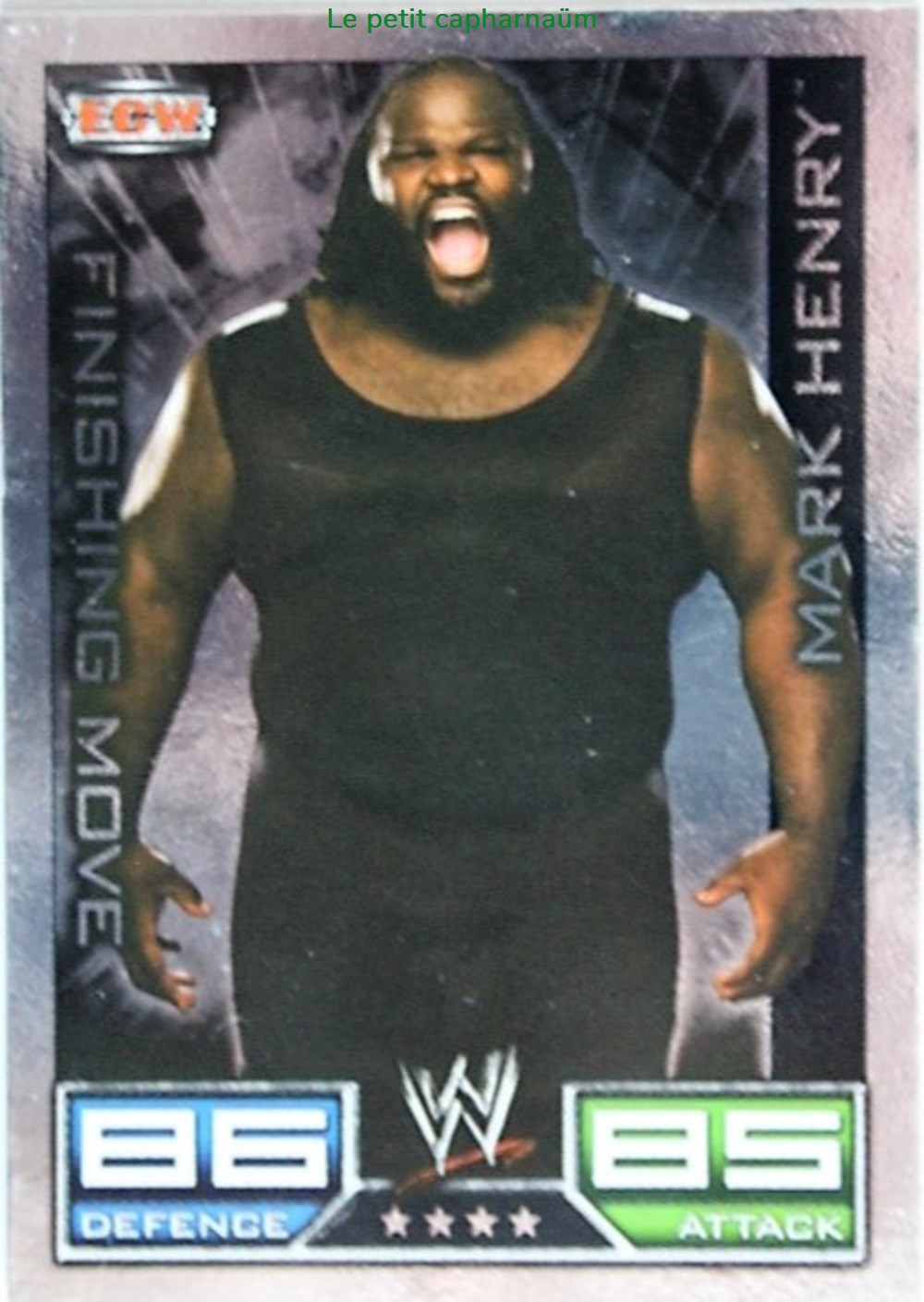 Slam Attax - Carte 027 - Mark Henry Finishing Move - Rare Foil jeux de societe jouets jeu collectionner slam attax carte 027 mark henry finishing move rare foil
