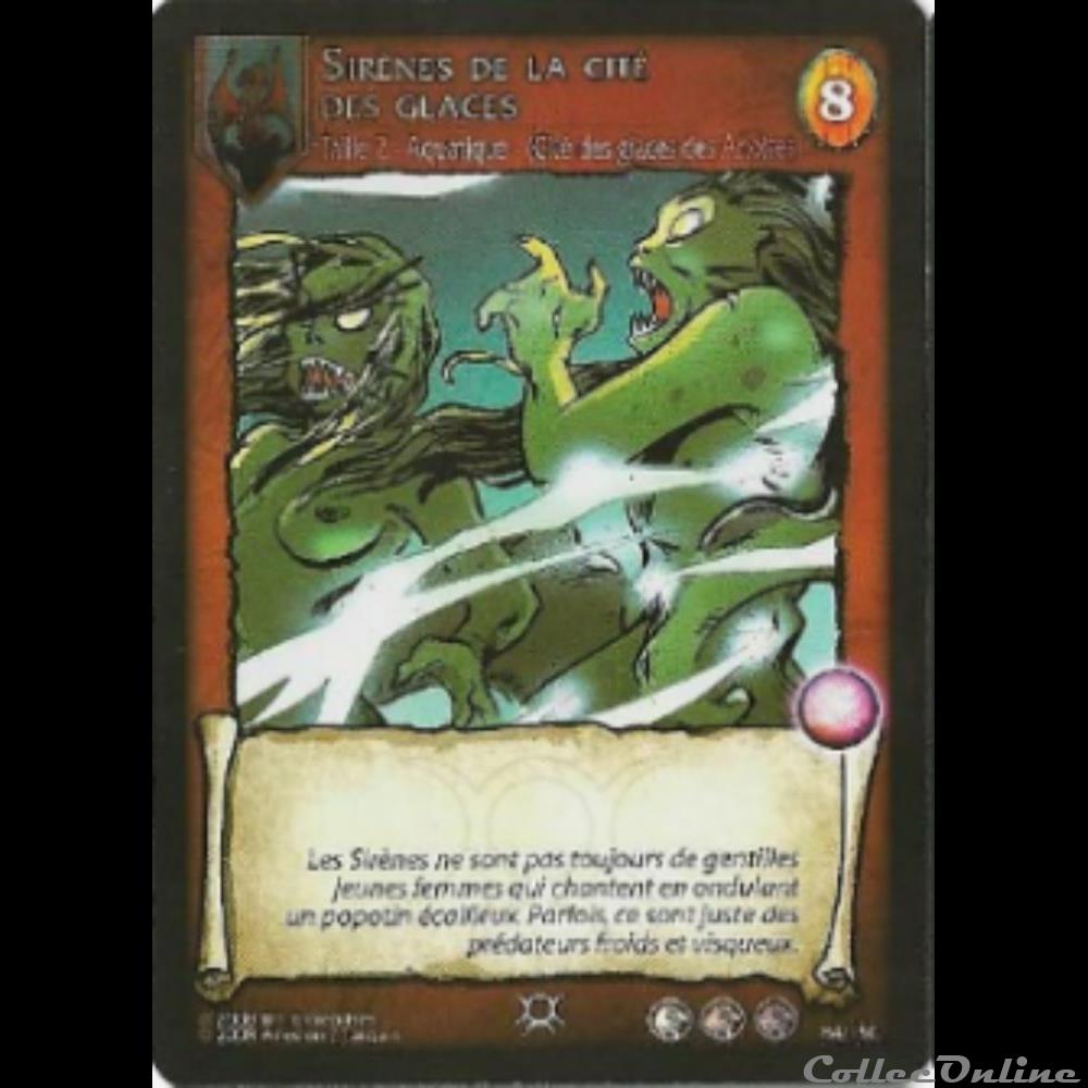 Lanfeust de Troy - 084 - Sirènes de la cité des glaces jeux jouet jeu carte collectionner lanfeust de troy 084 sirenes de la cite des glaces