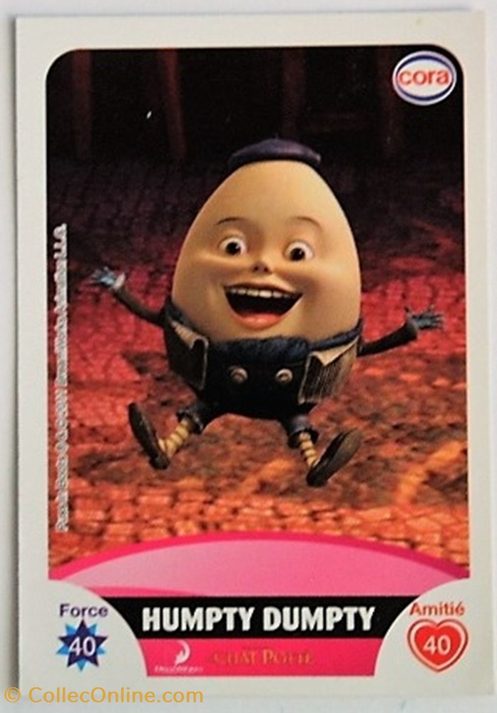 Dreamworks Cora 2011 - C098 - Le chat potté - Humpty Dumpty jeux jouets jeu de carte collectionner dreamworks cora 2011 c098 le chat potte humpty dumpty