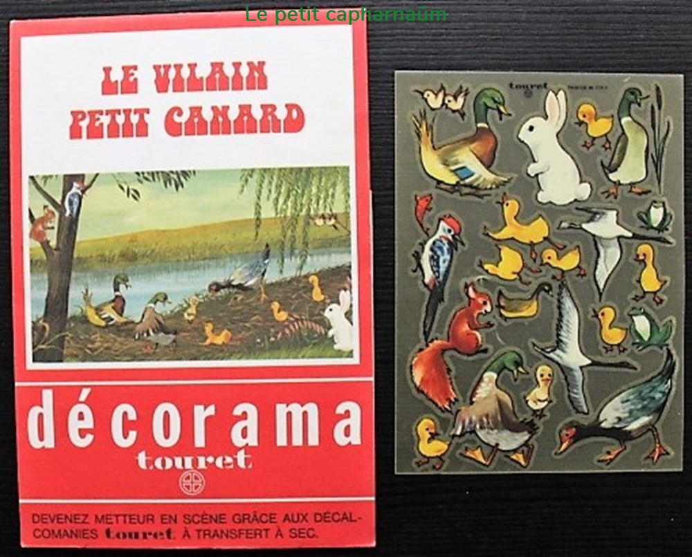 Décorama - Touret - Le vilain petit canard 3 divers decorations magnets autocollants decalcomanies decorama touret le vilain petit canard