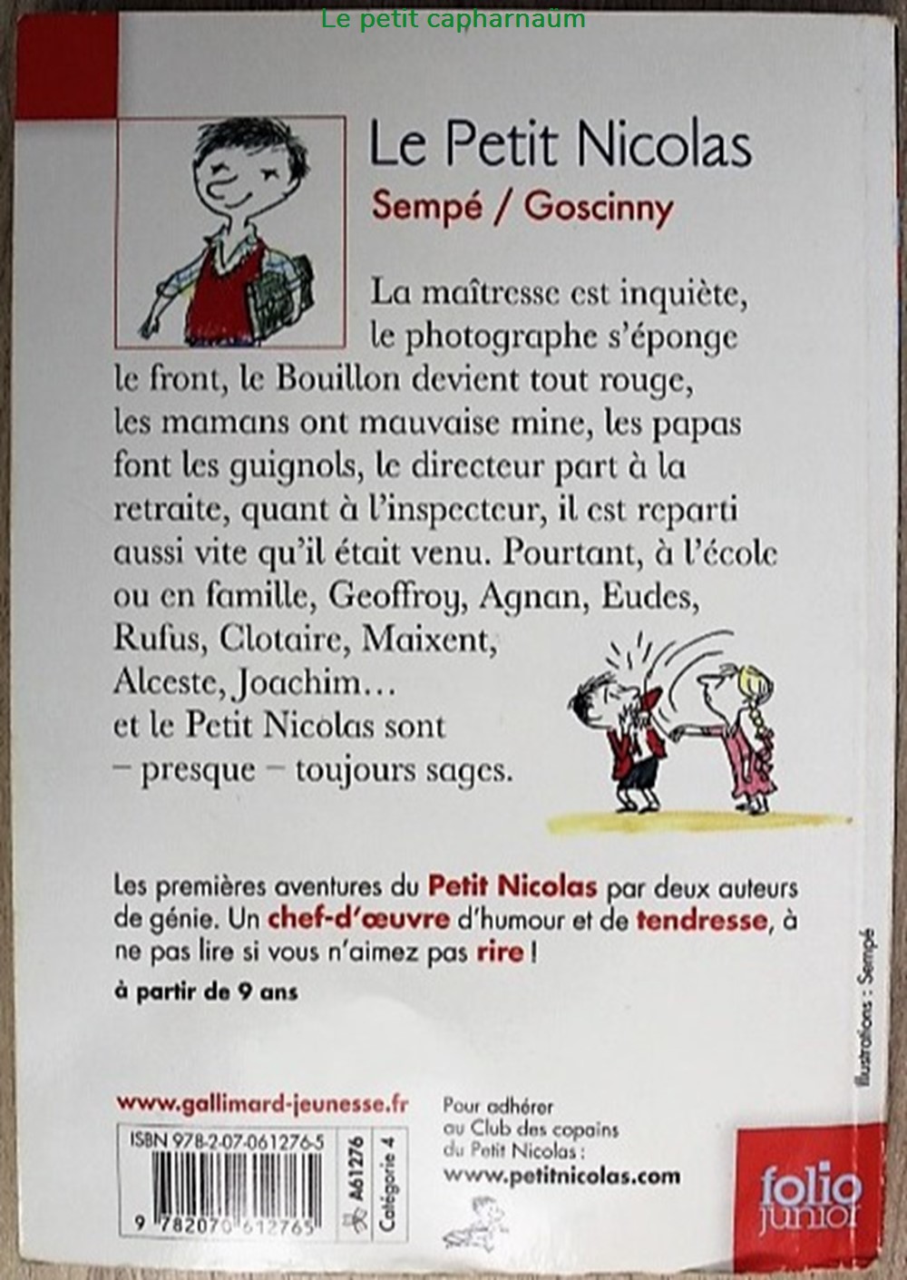 Le petit Nicolas - 01 - Le petit Nicolas - Livre de poche 2010 livres bd revues le petit nicolas 01 le petit nicolas livre de poche 2010