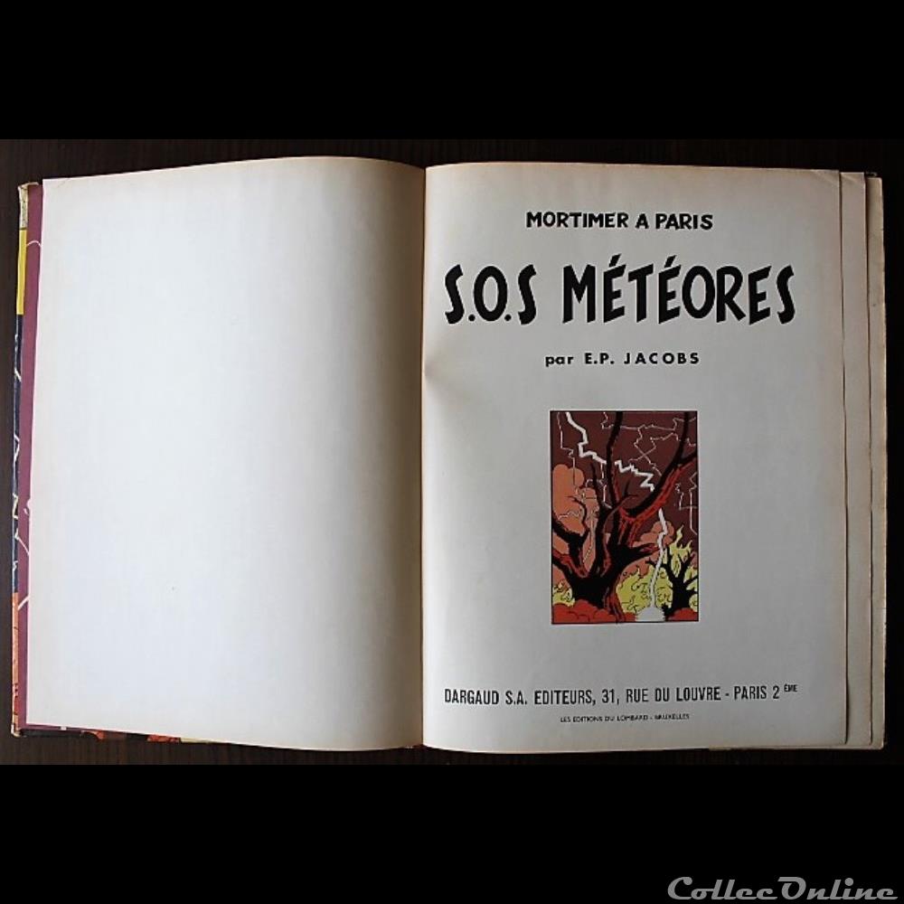 livres bd revues bandes dessinees blake et mortimer 07 s o s meteores mortimer a paris eo 1959