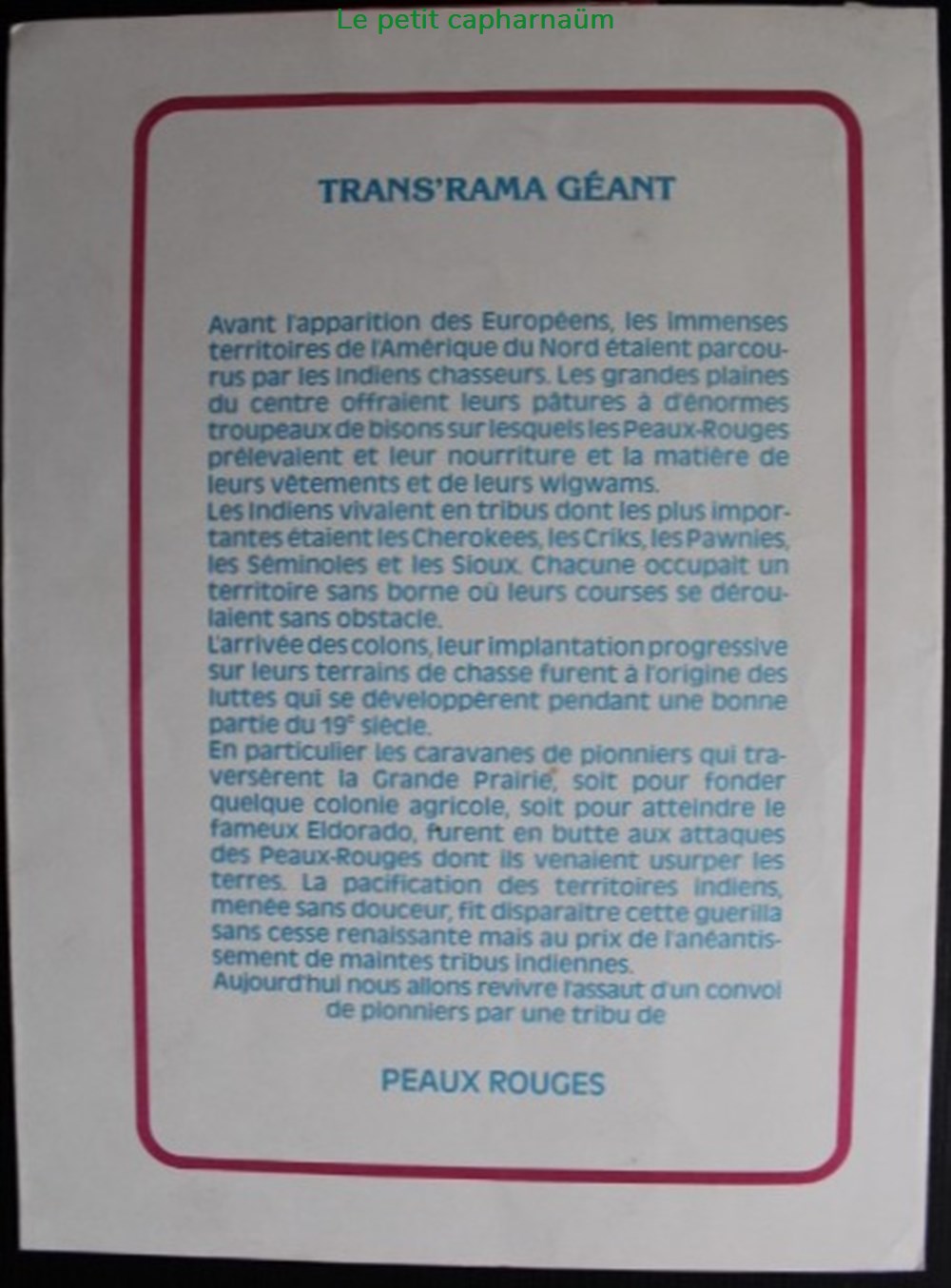 Décorama - Jesco - Transrama géant - Les indiens 2 divers decorations magnets autocollants decalcomanies decorama jesco transrama geant les indiens