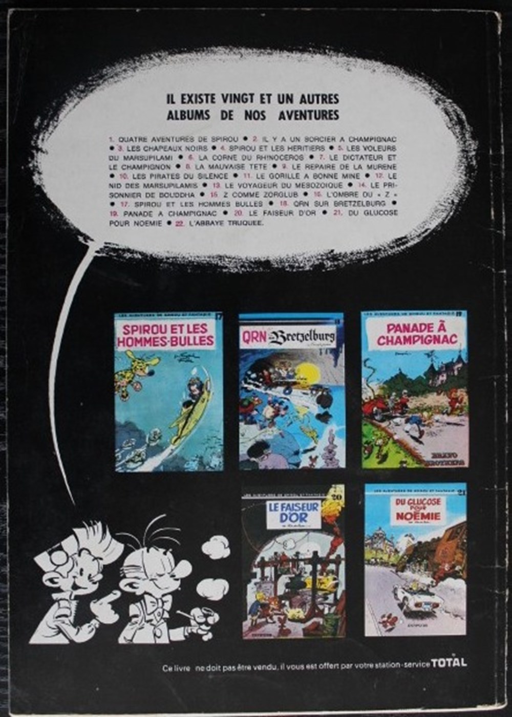 livres bd revues bandes dessinees spirou et fantasio 12 le nid des marsupilamis reed publicitaire total 1972
