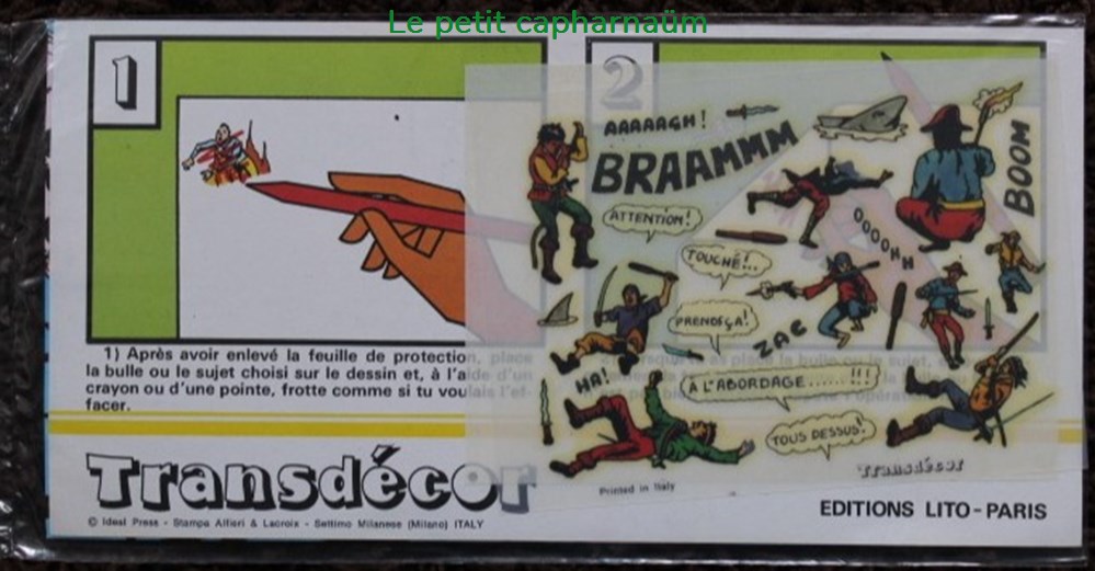 Décorama - Lito - Mini-Transfert - Corsaire noir (Le) 2 divers decorations magnets autocollants decalcomanies decorama lito mini transfert corsaire noir le