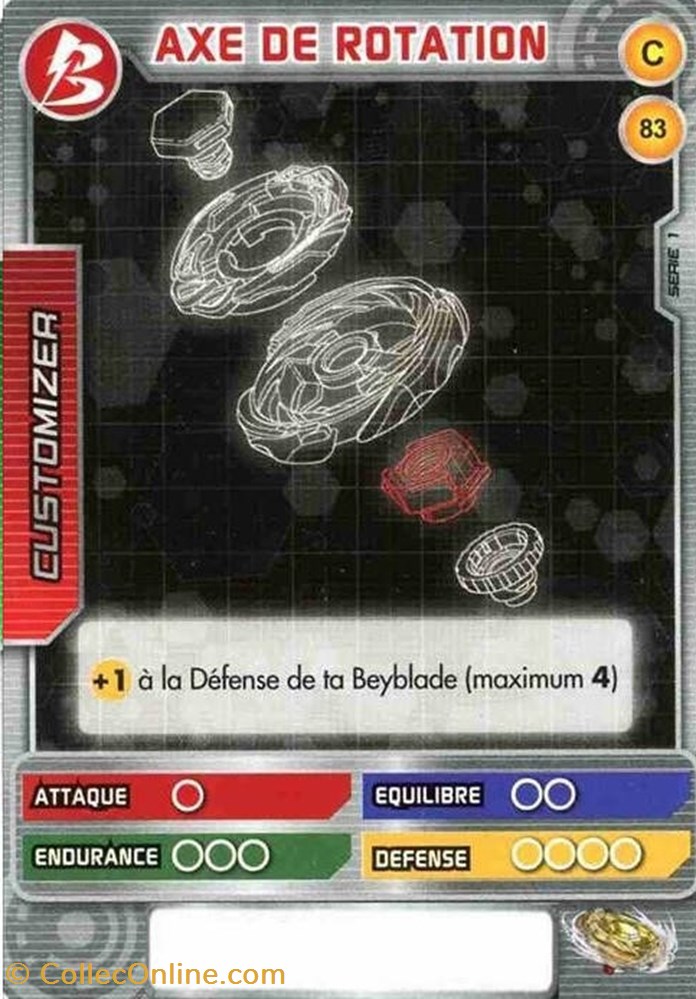TCG Beyblade - 083/160 - Axe de rotation jeux jouets jeu carte collectionner tcg beyblade 083 160 axe de rotation