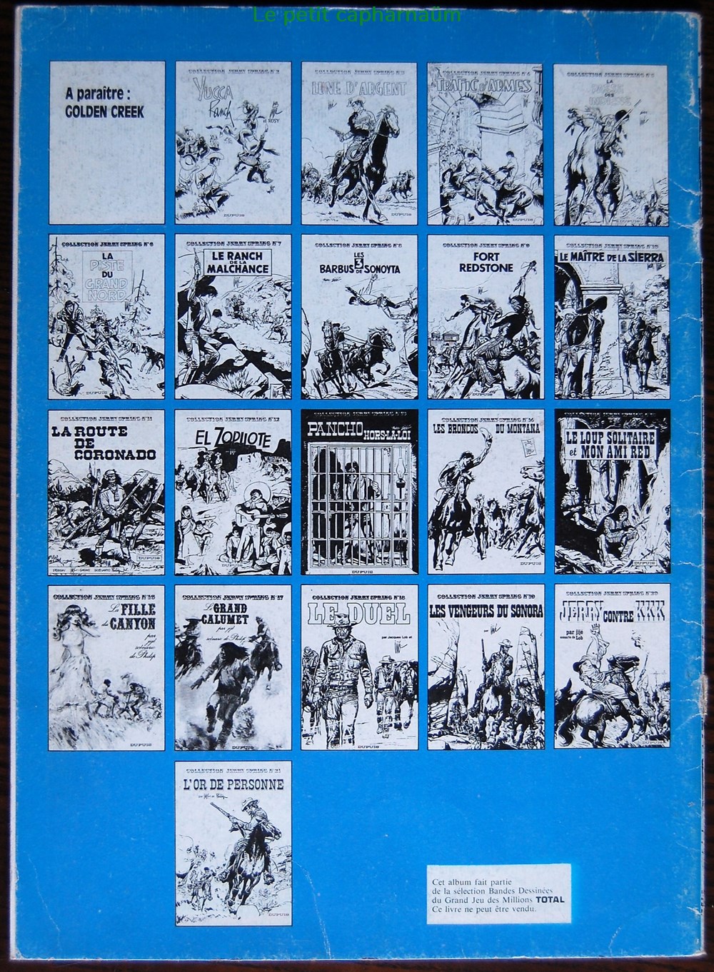 Jerry Spring - 10 - Le maître de la Sierra - Rééd. Publicitaire Total 1988 livres bd revues bandes dessinees jerry spring 10 le maitre de la sierra reed publicitaire total 1988