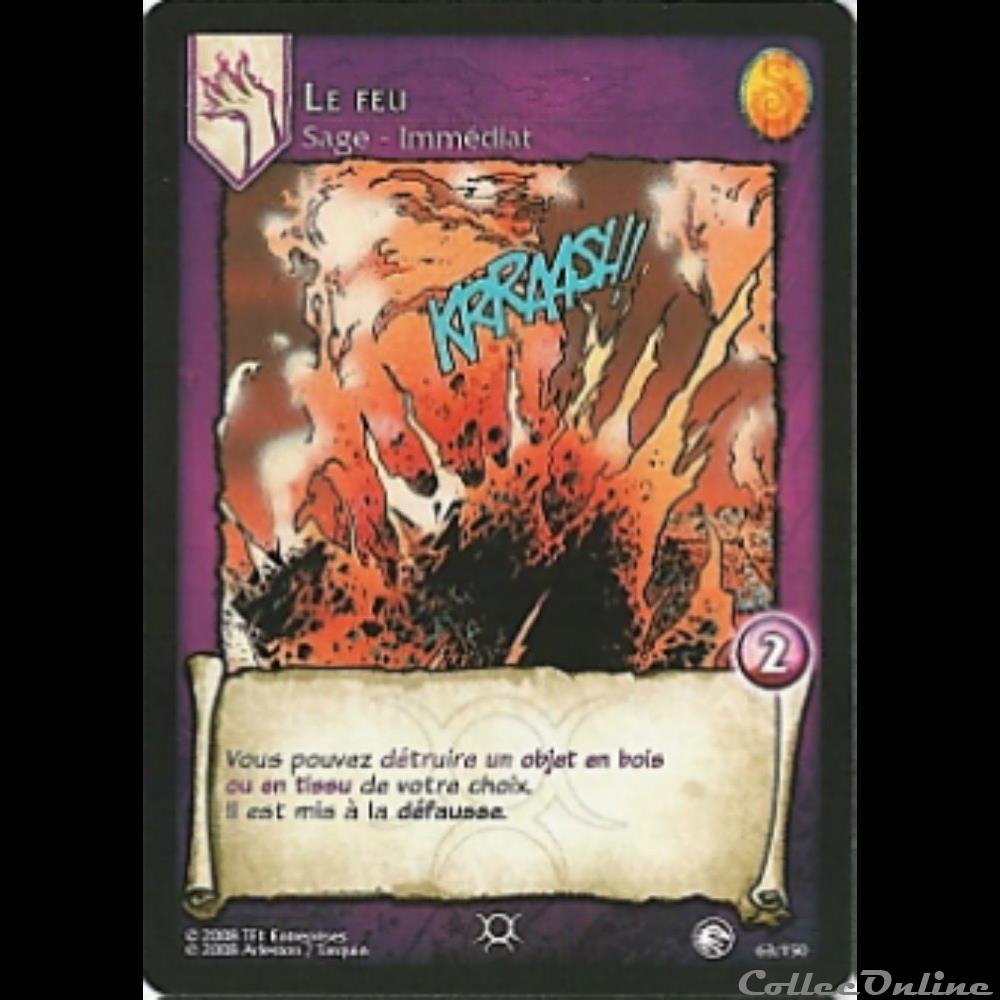 Lanfeust de Troy - 063 - Le feu jeux jouet jeu carte collectionner lanfeust de troy 063 le feu