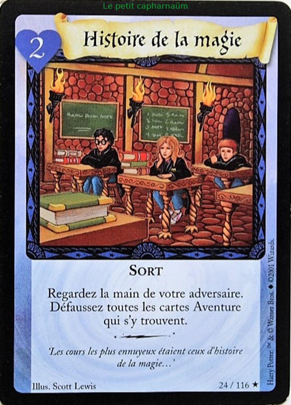TCG Harry Potter - Set de base - 024 - Histoire de la magie - Rare jeux societe jouets jeu carte collectionner tcg harry potter set de base 024 histoire de la magie rare