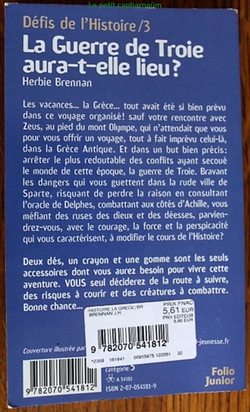 LDVELH - Défis de l'histoire - 03 - La guerre de Troie aura-t-elle lieu ? jeux societe jouets livre dont vous etes heros ldvelh defis de histoire 03 la guerre de troie aura t elle lieu