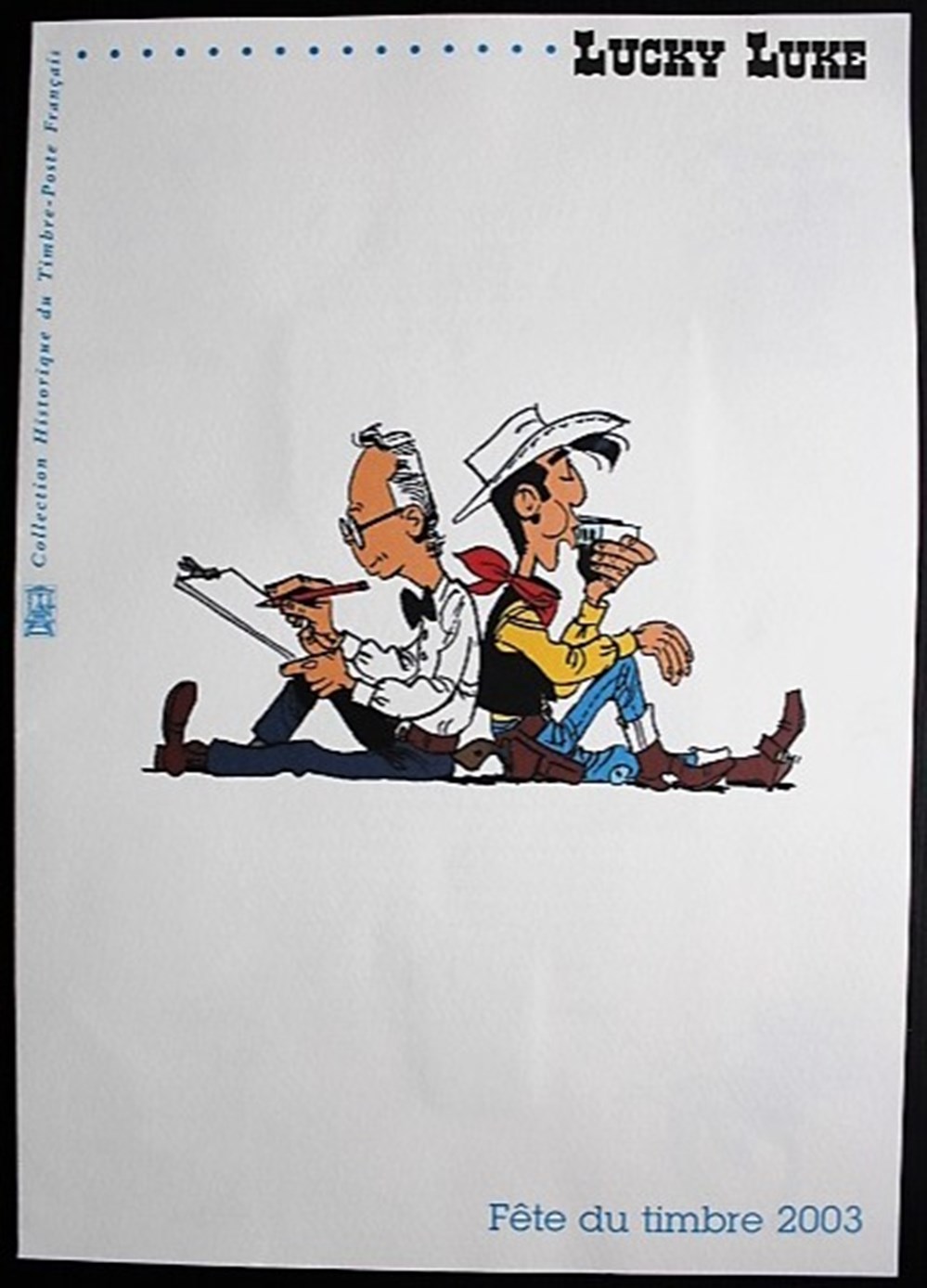 timbres europe france philatelie document officiel fete du timbre 2003 lucky luke y t bf 55 3546