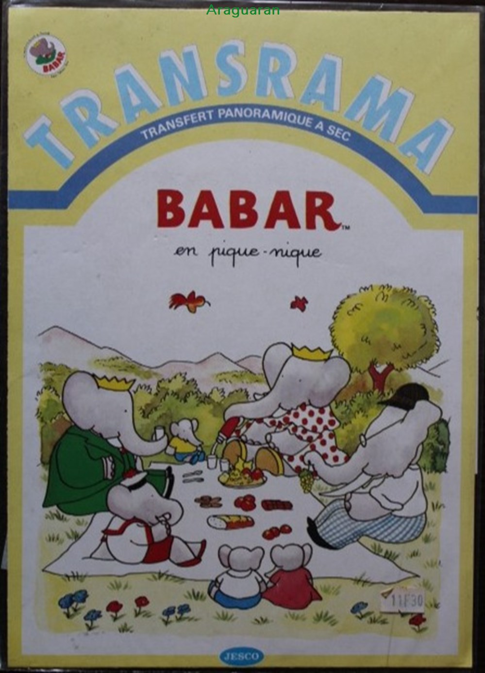 Décorama - Jesco Transrama - Babar - Babar en pique nique divers decorations magnets autocollants decalcomanies decorama jesco transrama babar babar en pique nique
