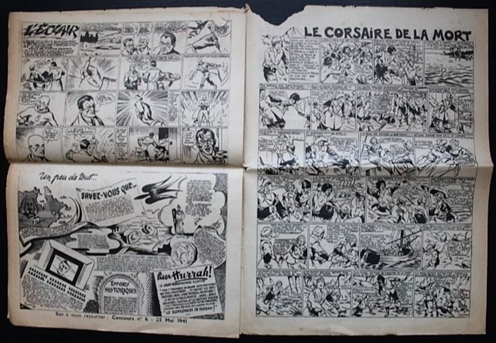 L'aventureux - 6 ème année - N°21 - 25 mai 1941 4 livres bd revues vieux journaux l aventureux 6 eme annee n 21 25 mai 1941