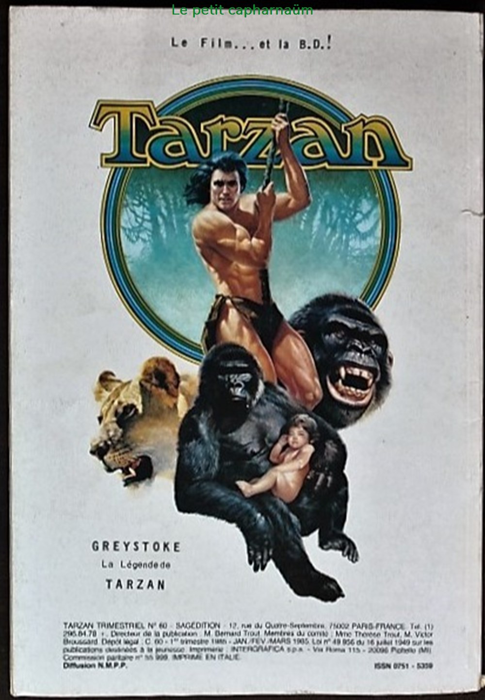 Tarzan (Géant - 3ème série - Sagédition) - 60 - janvier 1985 livres bd revues bandes dessinees tarzan geant 3eme serie sagedition 60 janvier 1985