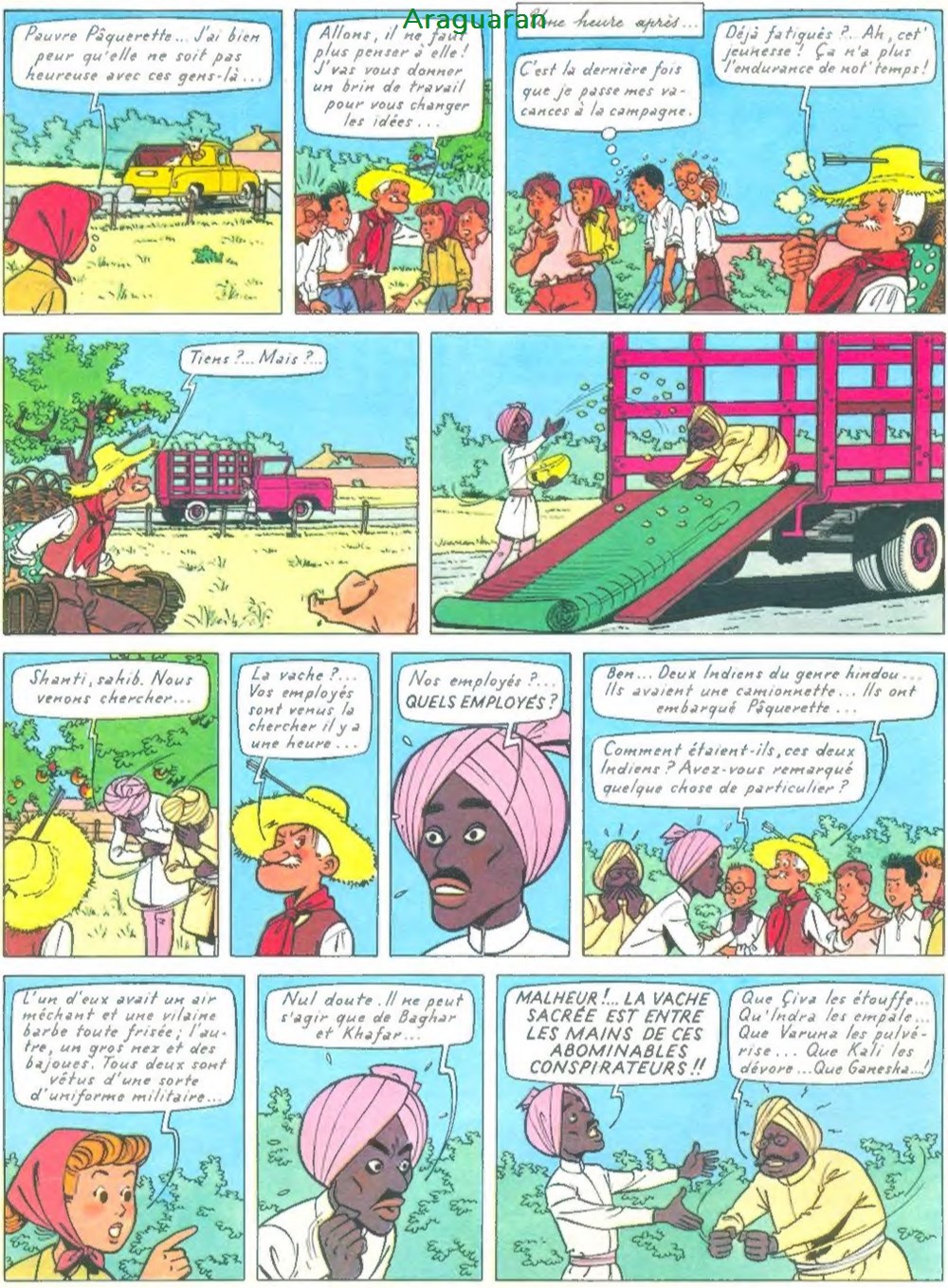 Album - 4 as (Les) - 03 - Les 4 as et la vache sacrée 6 livres bd revues bandes dessinees album 4 as les 03 les 4 as et la vache sacree