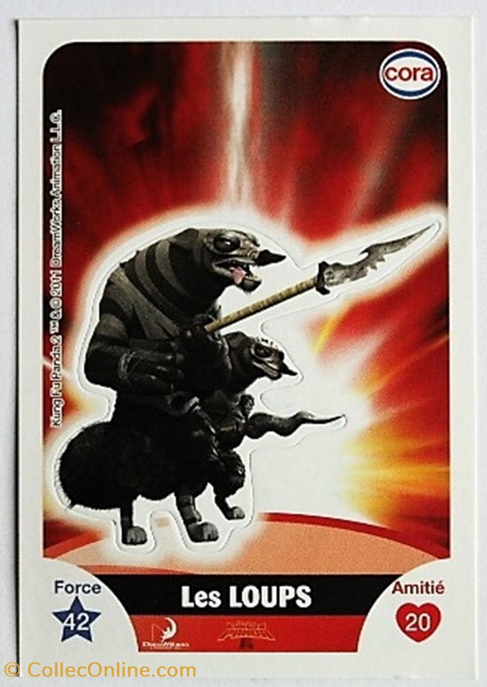 Dreamworks Cora 2011 - S015 - Kung Fu Panda - Les loups jeux jouets jeu de carte collectionner dreamworks cora 2011 s015 kung fu panda les loups