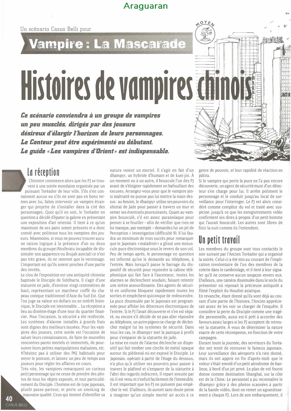 Scénario - Vampire, la Mascarade - Histoires de vampires chinois jeux societe jouets roles scenario vampire la mascarade histoires de vampires chinois