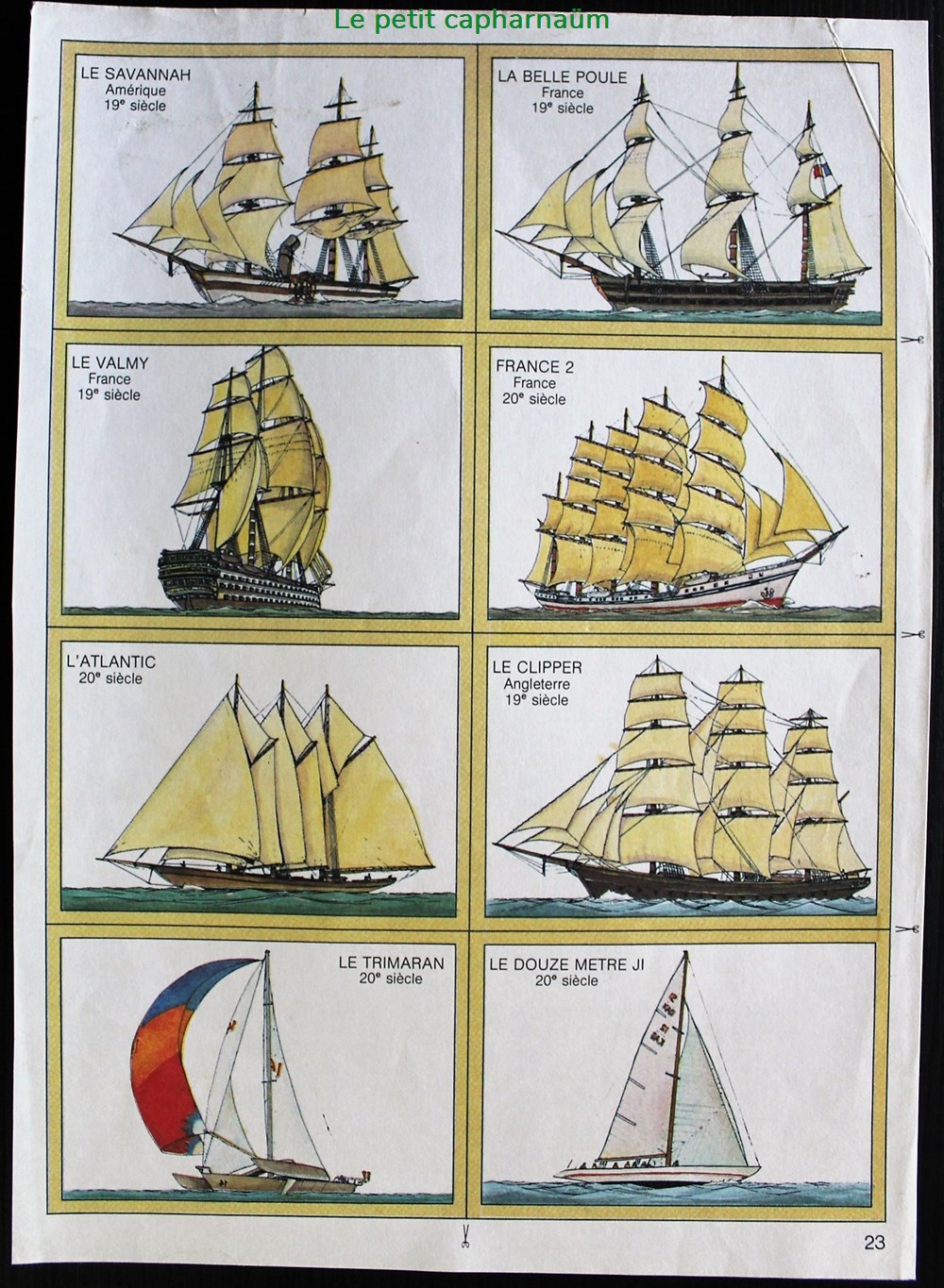 documents anciens chromos planches images les voiliers