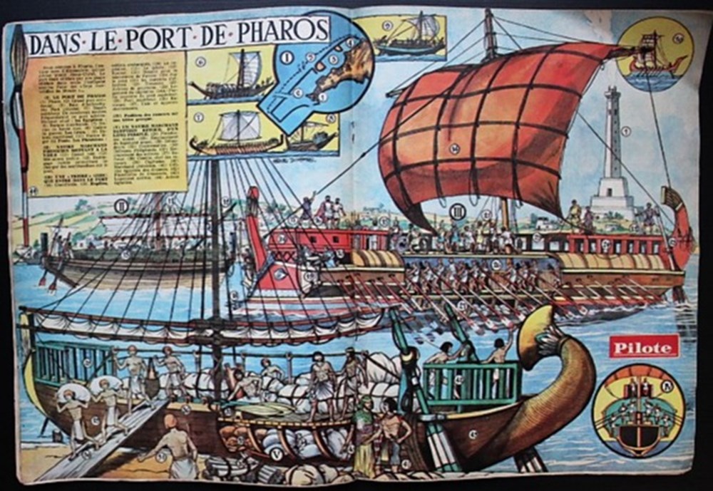 livres bd revues pilote n 172 07 fevrier 1963 pilotorama dans le port de pharos