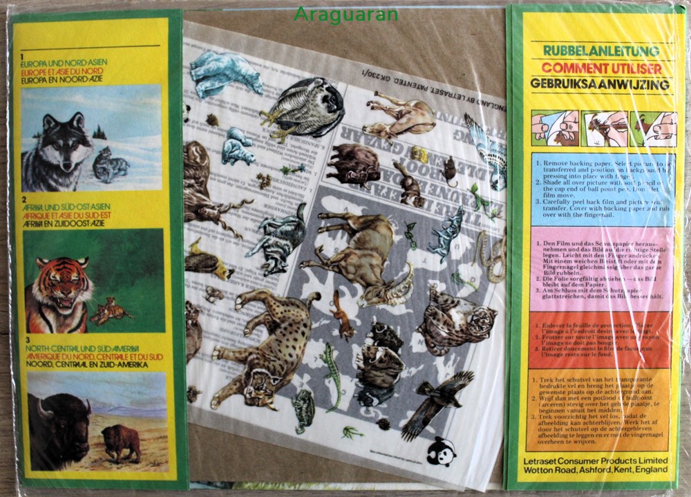 divers decorations magnets autocollants decalcomanies decorama letraset action transfers la faune en danger n 1