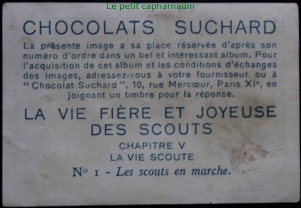 documents anciens chromos images alimentaires image chromo la vie fiere et joyeuse des scouts v 01 les scouts en marche