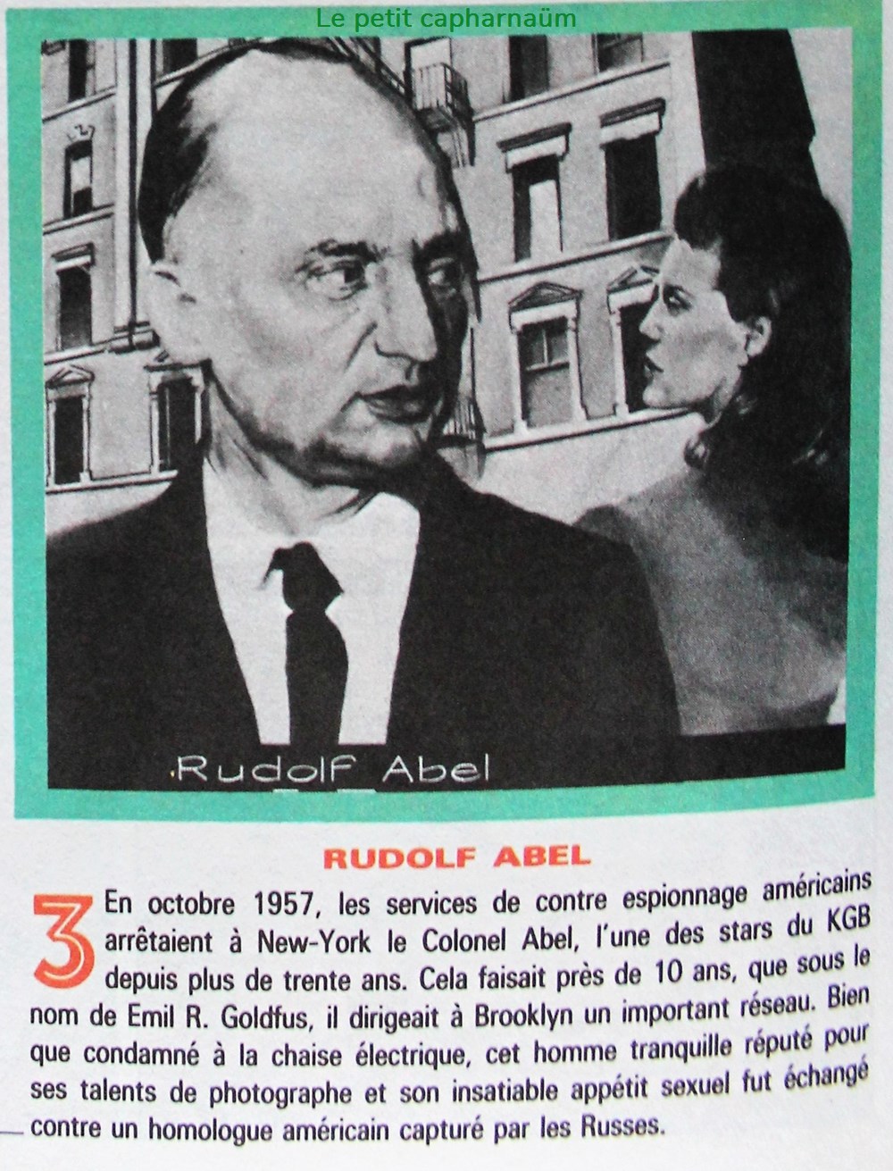 Espion - Rudolf Abel documents anciens autres espion rudolf abel