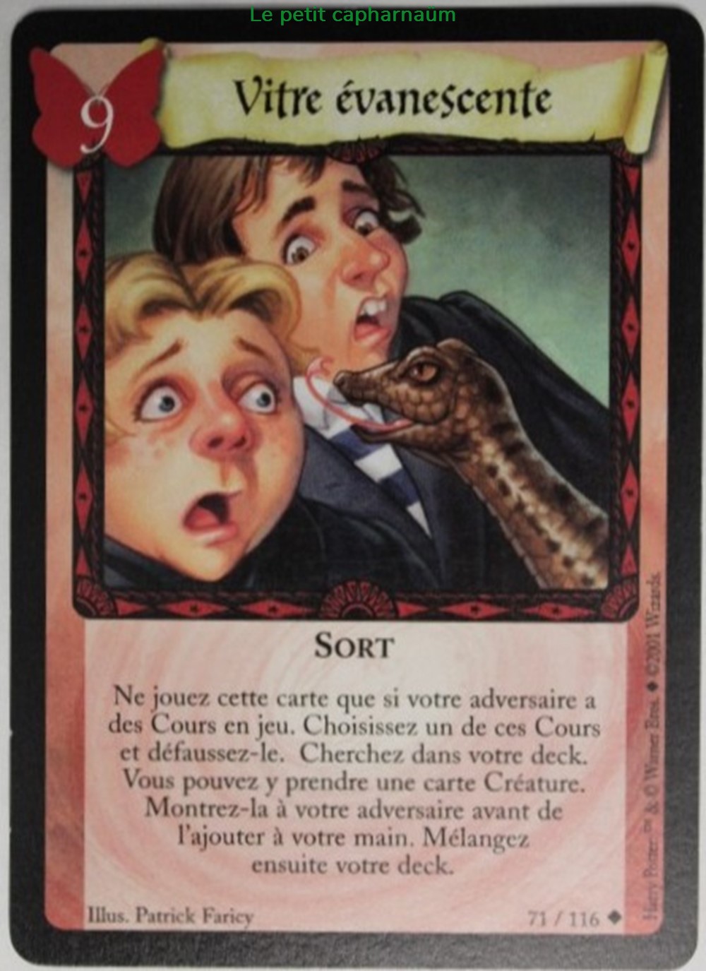 jeux societe jouets jeu carte collectionner tcg harry potter set de base 071 vitre evanescente peu commune